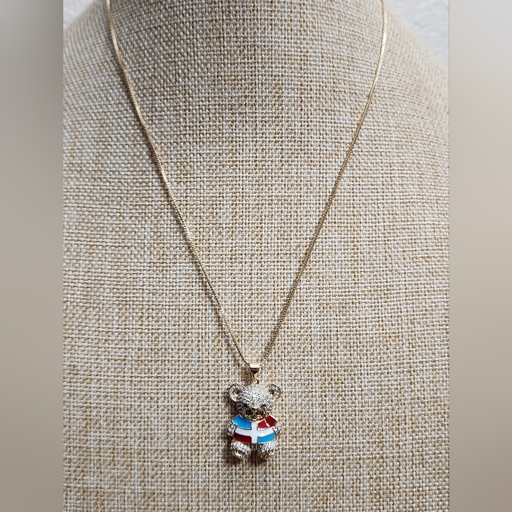 Bear Pendant Gold Plated Necklace